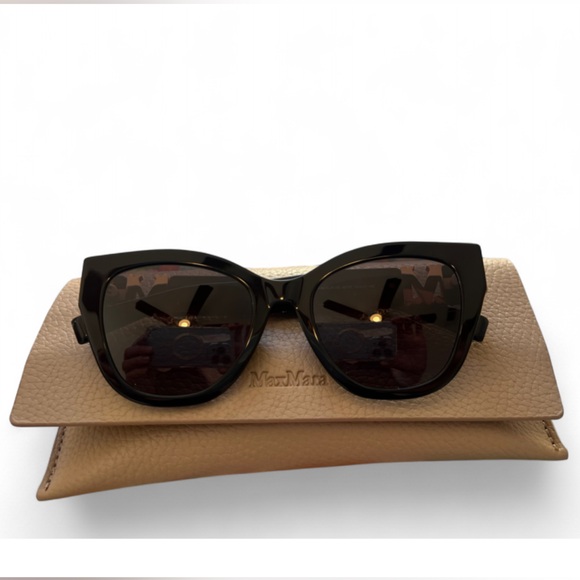 MaxMara Accessories - MaxMara Black Sunglasses with Original Case